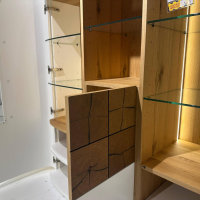 Mondo - Highboard R Kigara Lack LM02 Weiß Matt Akzent Hirnholz Inklusive Beleuchtung - 7