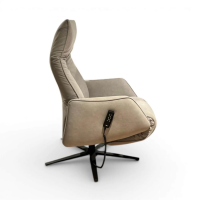 himolla - Sessel 7917 S-Lounger Stoff Aquaclean Silber Grau Sternfuß Metall Schwarz Pulverbeschichtet Inkl. Elektr. Verstellfunktion - 2