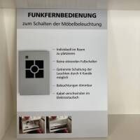 Gwinner - Wohnwand Bohle Lack Weiß Struktureiche Geräuchert mit Beleuchtung - 9