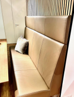 Posa - Komfort Bankteil Wandhängend Leder Terra Beige Mit Abnehmbarem Kopfteil - 2