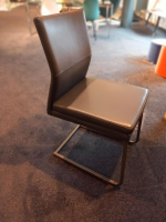 Carega Design - Freischwinger Katy 3 Leder Toledo Braun Gestell Edelstahl Gebürstet - 3