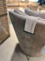 Flexform - Sessel Guscioalto Innen Stoff Extra Edda 541 Beige Außen Leder Deluxe 702 Beige Drehgestell Metall Schwarzchrom - 3