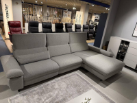 himolla - Ecksofa Comfortmaster Spektra 1487 Stoff Loop 02 Jet Hellgrau Metallkufe Anthrazit Motorisch Verstellbar - 5