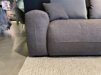 Rolf Benz - Sofa Moyo Stoff 24 143 Graubraun Mit Kunststoffgleitern Schwarz Inklusive Kissen - 6
