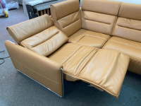 Stressless - Ecksofa Modell Emily iLeder Cori Farbe Caramel Metall Armlehne Chrom mit Power Funktionen - 5