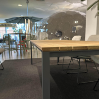 Janua - Outdoortisch S600 Platte Akazie Gestell Schiefergrau Schwarz Pulverbeschichtet - 7