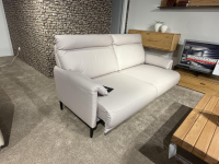Carina - 2er Set Sofa Jano Leder C Soft Line Light Grey Grau Füße Metall Schwarz Matt - 4