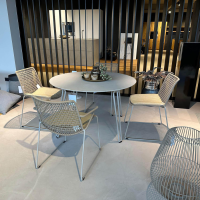 Weishäupl - Essgruppe Slope Outdoor Tischplatte Keramik Ananda Gestell Edelstahl Perlbeige Pulverbeschichtet - 7