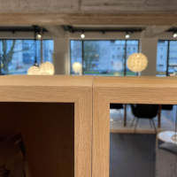 Muuto - Regalsystem Stacked Eiche Furniert Individuell Veränderbar Verbinderelemte Grau - 2