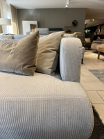 Brühl - Ecksofa Aoyama Stoff 4490 090 Beige Gestell Metall Verchromt Füße Höhenverstellbar inkl. Hocker - 2