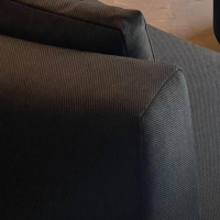 Galotti & Radice - Sofa Audrey Stoff Futura Deep Ocean 050 Kat. C Blau Grau Sockel Schwarz - 3