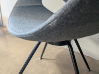 Tonon - Stuhl Moon Stoff Dunkelgrau 4 MC Füße Schwarz - 3