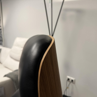 IP Design - Sessel Trinity Leder Space Schwarz 3 Nussbaum Geölt Sternfuß Schwarz Matt Manuell Verstellbar - 2