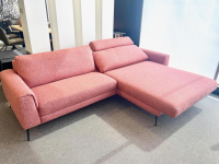 Contur - Ecksofa Enna Stoff Marinet Coral Rosa Füße Metallwinkel Schwarz Inklusive Relaxfunktion - 8