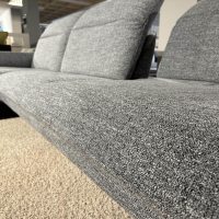 freistil Rolf Benz - Ecksofa 1560 Stoff 10 Bahama Grey Grau Fuß Metall Anthrazit - 7