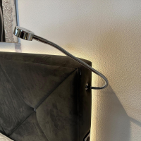 Musterring - Boxspringbett MR Dubai Stoff D 520 Anthrazit Samt Füße Chromkufe Inklusive Matratzen Und Beleuchtung - 7