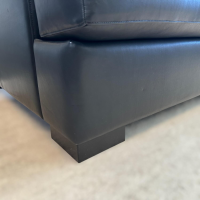 Bielefelder Werkstätten - Sofa Inspiration Leder Provence Schwarz Fuß Holz - 6