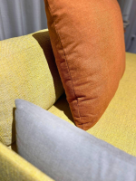 Vitra - Sofa Anagram Sonderstoff Corsaro Raps Melange Gelb Untergestell Basic Dark Anthrazit ohne Kissen - 6