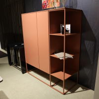 Contur - Highboard Catona C71 Lack Samtbeere 489 Rosa Tür 97 Pushbeschlag Inklusive Metall Sockelrahmen - 3