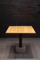 Kettal - Bistrotisch Roll Platte Teak Gestel 30C Bronze Schwarz - 6