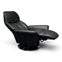 himolla - Sessel 8994 Easy Swing M Maxi Leder 24 Longlife Black Schwarz Drehteller Metall Mit Elektrischer Verstellung - 5