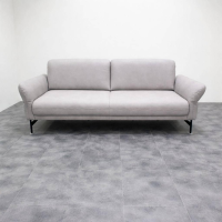 himolla - Sofa 3-Sitzer 1580 82 Q44 Leder 22 Softnappa Asche Grau Füße Anthrazit - 6