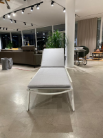 Weishäupl - Sonnenliege Minu Basic Stoff Panama Cloud Hellgrau Meliert Aluminium Weiß - 6