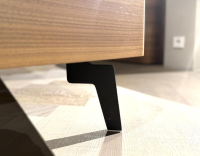 San Giacomo - Bett Aliante 1 0 Nuss Canaletto Füße Schwarz Mit Lattenrost - 11