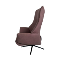 himolla - Relaxsessel 7911 S Lounger M Leder 27 Leonessa Lachs Braun Sternfuß Anthrazit Pulverbeschichtet Drehbar - 3