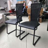 Bacher - 4er-Set D Collect Black Edition P1 Schwarz 2 Stühle 2 Armlehner - 8