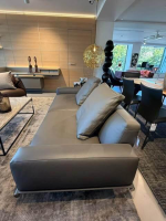 Poltrona Frau - Sofa Let It Be Large Leder SC 28-Seppia Braun Grau - 6