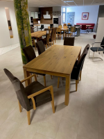 DKK - Essgruppe Twenty Smile Natureiche Bianco Massiv Tisch 6 Stühle - 7