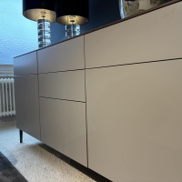 Molteni & C - Sideboard 505 UP Lack Taubenblau Grau Blau Abdeckplatte Lack Eukalyptus - 6