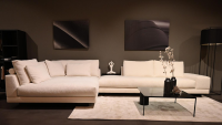 Violetta - Ecksofa Theresa Boxspring Creme Inkl. Ablage Eiche Schwarz Nackenkissen Und Vorstellkissen - 5