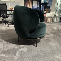 Wittmann - Sessel Vuelta 72 Stoff Velvet British Green E Grün Gestell Bronze Schwarz Drehbar - 5