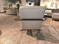 Koinor - Sessel Jadon Leder B Bull Nebbia Grau Armteil Und Drehkreuz Schwarz Matt - 4