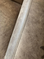 Natura - Sessel Anaheim Leder Vintage Braun Füße Schwarz - 5
