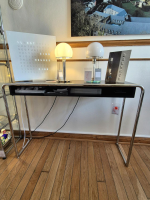 Thonet - Konsolentisch B 108 Holzkorpus RAL 9005 Lackiert Schwarz Gestell Stahlrohr Verchromt - 4