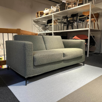 Bodema - Schlafsofa Richard Stoff Bonsai CH2955 032 Grün Metallfüße Schwarz Matt Mit Taschenfederkernmatratze - 6