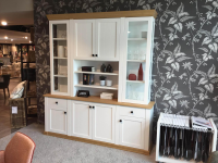 Schöner Wohnen-Kollektion - Buffetschrank Village 6415H Lack Weiß Akzent Asteiche Griffe Schwarz - 4