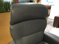Stressless - Relaxsessel Rome Home Office Leder Cori 091 Grey 79 Grau Gestell Metall Chrom - 7