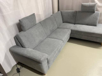 Dietsch - Ecksofa Enjoy Stoff 1 Mito 87 Platin Grau mit 2 Kopfstützen - 6