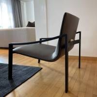 Molteni & C - 2er-Set Armlehnstuhl Allure APO 1 Leder Dunkelbeige - 2
