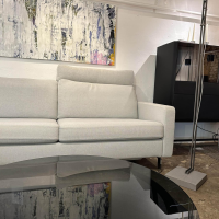 COR - Ecksofa Conseta Stoff 9124 Eisengrau Schmalfuß Verchromt - 4