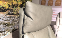 Hukla - Sessel Henning Leder BelVita Olive 59 Beige Sternfuß Schwarz Inklusive Motorischer Verstellung - 7