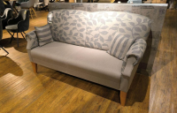 Barnickel - Sofabank Georgia Stoff 52 109 09 Grau Und 52 109 29 Grau Füße Eiche Geölt Inklusive Kissen - 3