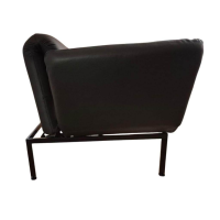 Brühl - Sofa Roro Small Classic Leder 5423 Unit Schwarz Gestell Schwarz Pulverbeschichtet Inkl. Drehsitz (Second Life) - 5