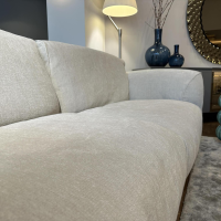 Edra - Sofa Grande Soffice Stoff Imperial T 8560 Beige Füße Mit Stoff Bezogen Rückenlehne Verstellbar - 2