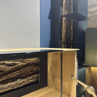 Hartmann - Highboard Runa Kerneiche Natur Gebürstet Mit Applikation Rinde Mit Beleuchtung - 5