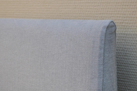 Schramm - Bett Origins mit Kopfteil Due Stoff Nils 440 Sky Blau Füße Chrom mit Matratze - 11